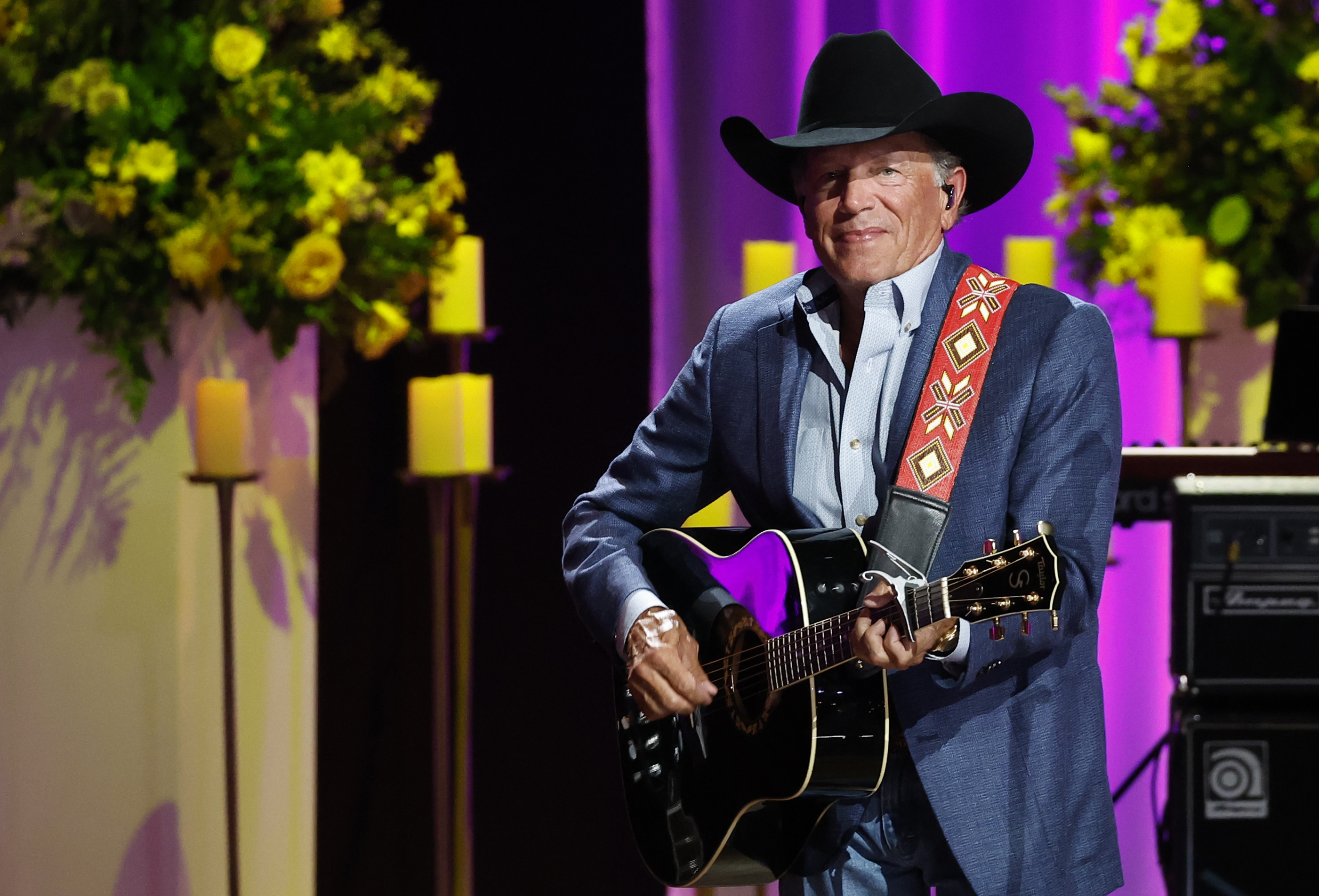 NASHVILLE, TENNESSEE - OCTOBER 30: George Strait performs onstage during Coal Miner