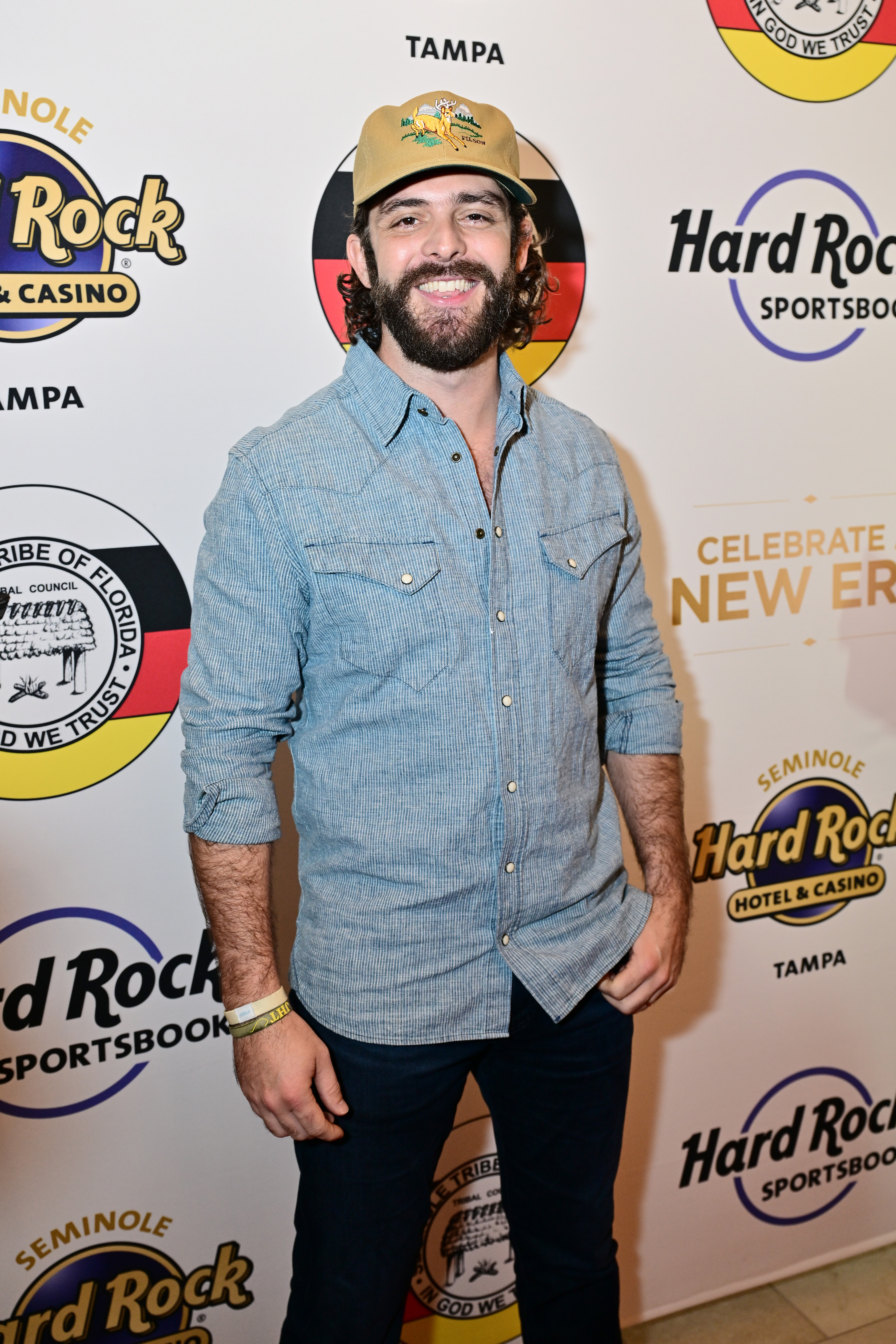 TAMPA, FLORIDA - DECEMBER 08: Thomas Rhett attends A New Era in Florida Gaming Event at Seminole Hard Rock Hotel & Casino Tampa on December 08, 2023 in Tampa, Florida. (Photo by Julio Aguilar/Getty Images)