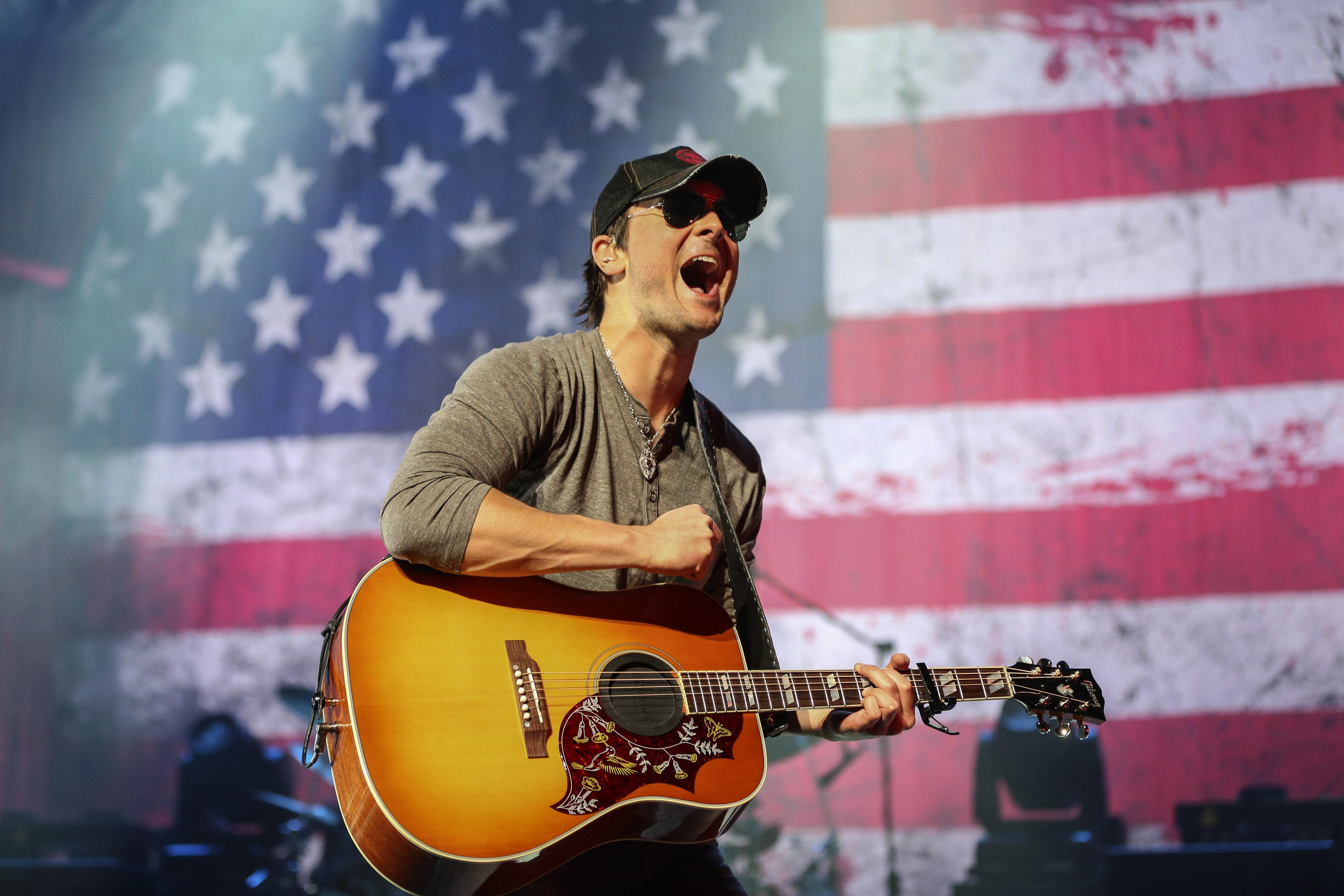 LOS ANGELES, CA - NOVEMBER 04:  Musician, Eric Church performs at Nokia Theatre L.A. Live on November 4, 2012 in Los Angeles, California.  (Photo by Christopher Polk/Getty Images)