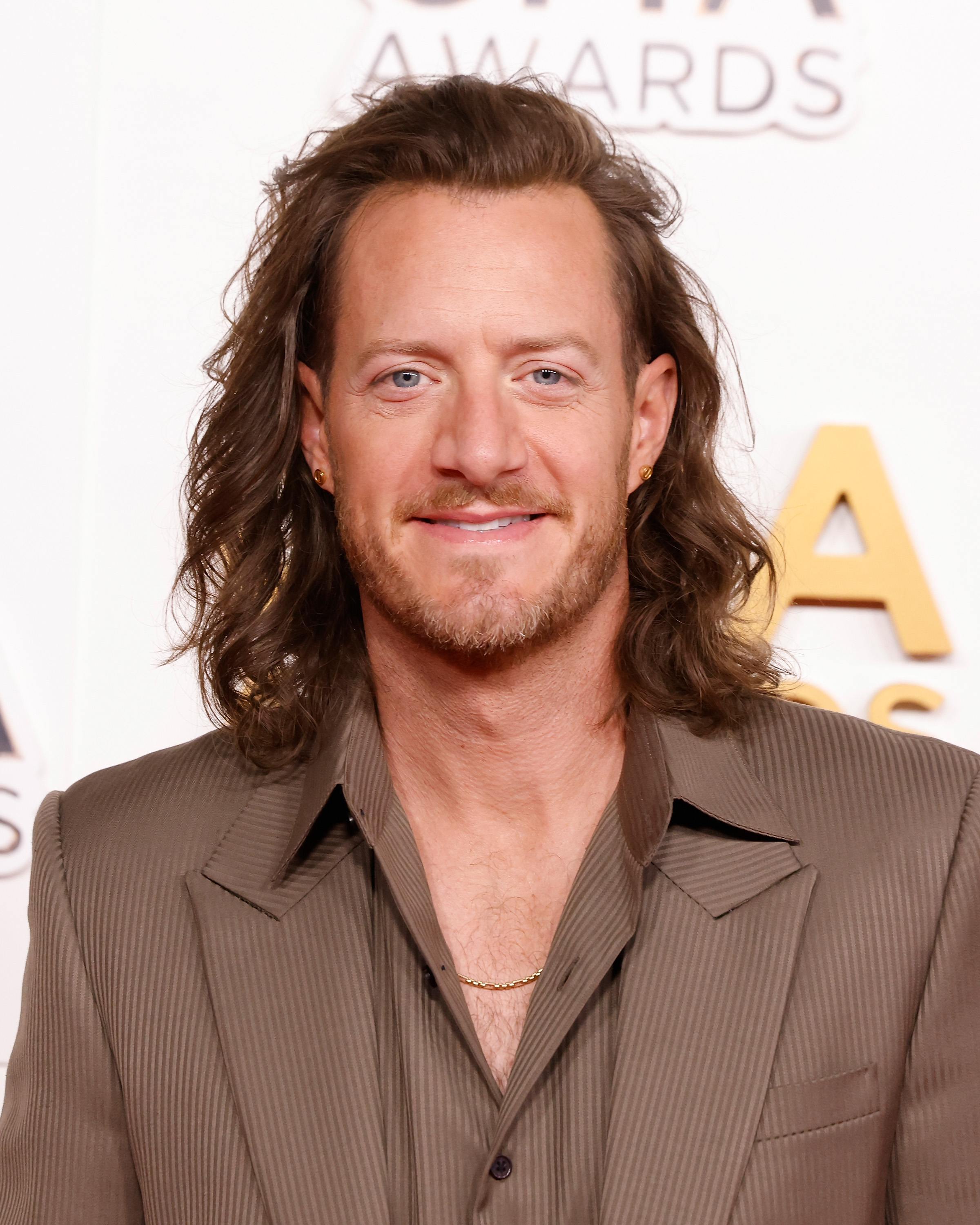 NASHVILLE, TENNESSEE - NOVEMBER 08: EDITORIAL USE ONLY: Tyler Hubbard attends the 2023 CMA Awards at Bridgestone Arena on November 08, 2023 in Nashville, Tennessee. (Photo by Taylor Hill/WireImage)