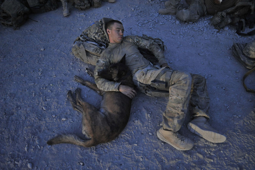 sleeping on the floor 