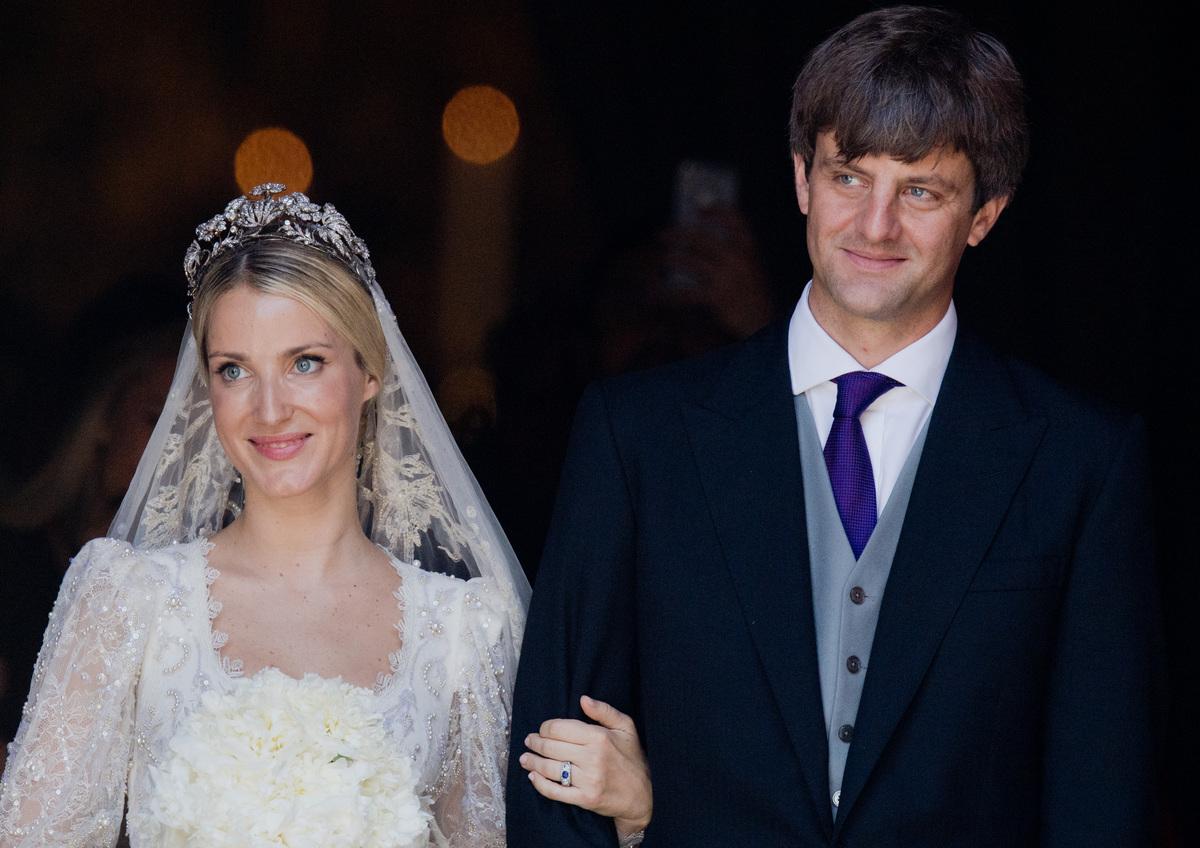 Ekaterina of Hanover and Prince Ernst August of Hanover leave after their church wedding ceremony 2017