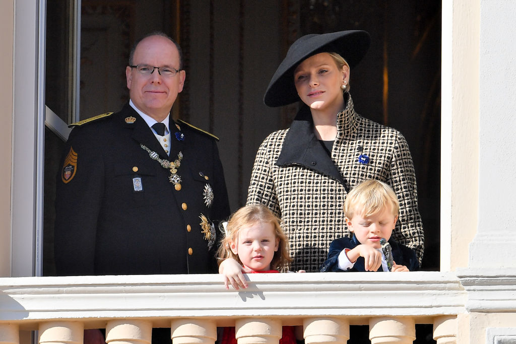 Prince Albert II of Monaco, Princess Charlene of Monaco, Princess Gabriella of Monaco and Prince Jacques of Monaco 