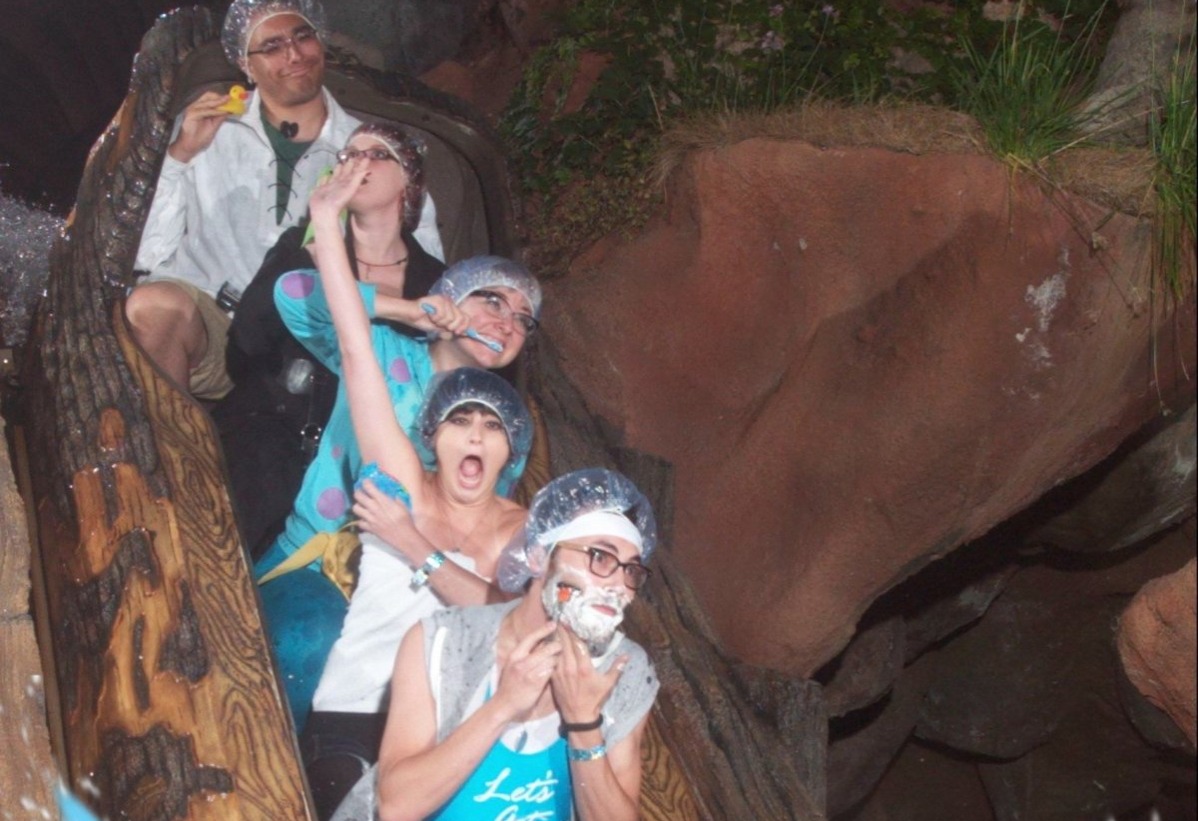 bath time at splash mountain