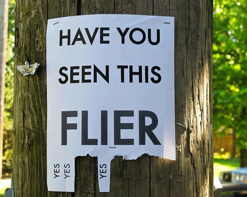 have you seen this flier? the only option is yes 