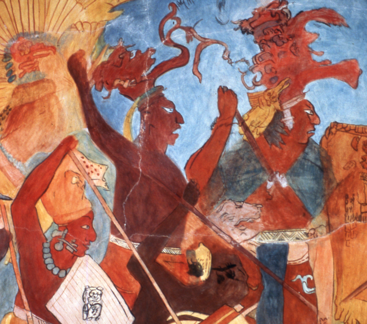 reproduction of ancient maya frescoe.