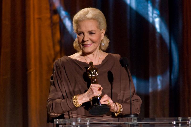 Honorary Award recipient Lauren Bacall speaks onstage during the 2009 Governors Awards in the Grand Ballroom at Hollywood & Highland
