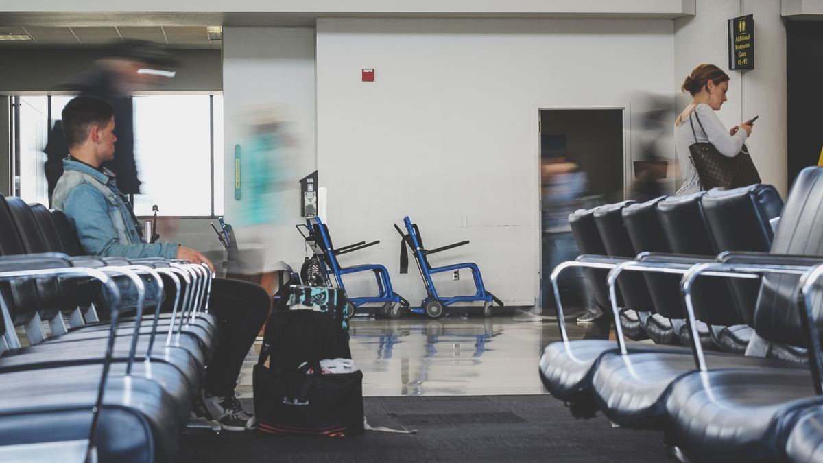 rushing to another terminal