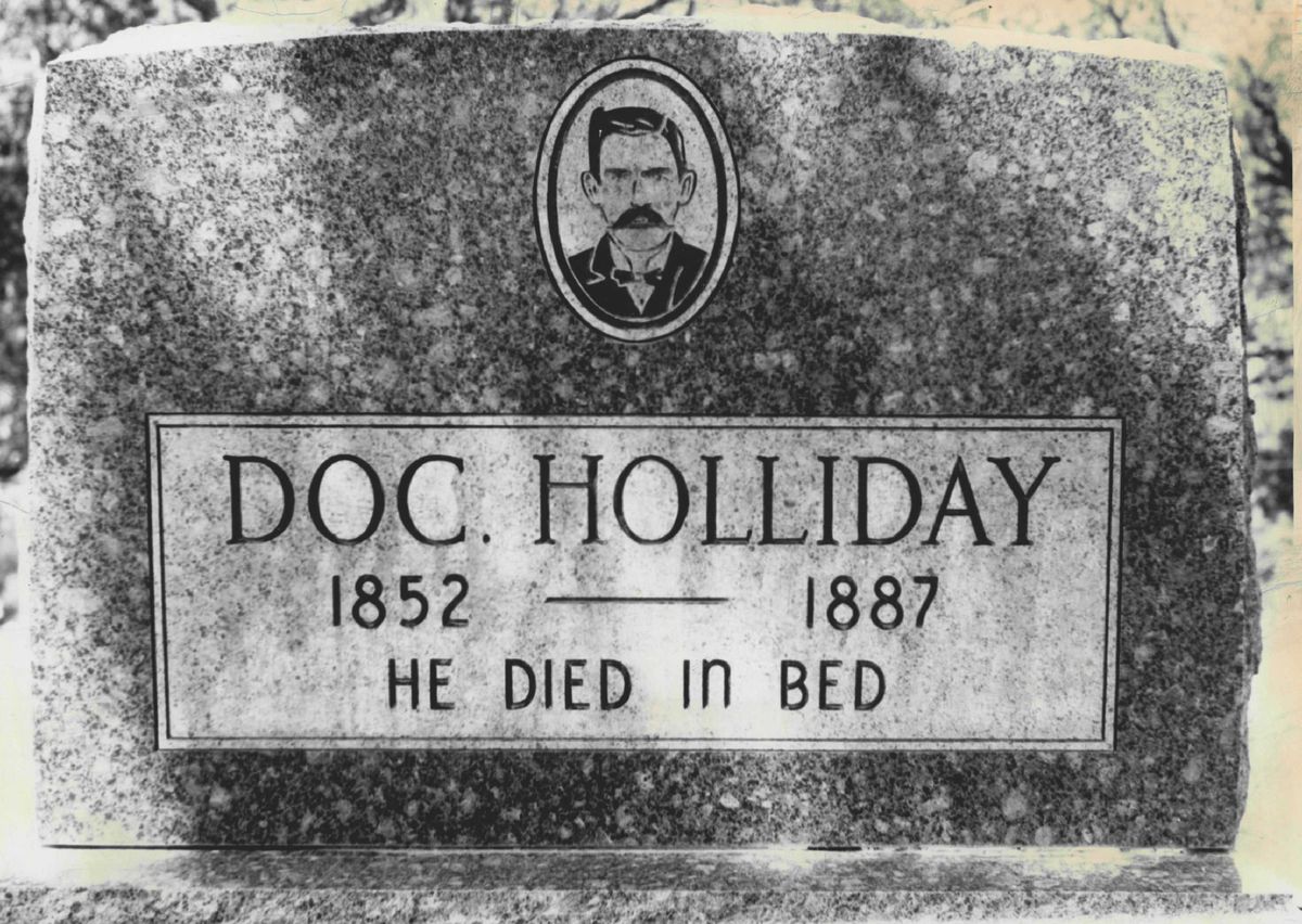 Doc Holliday's Tombstone in Glenwood Springs is Tourist Attraction Today. 