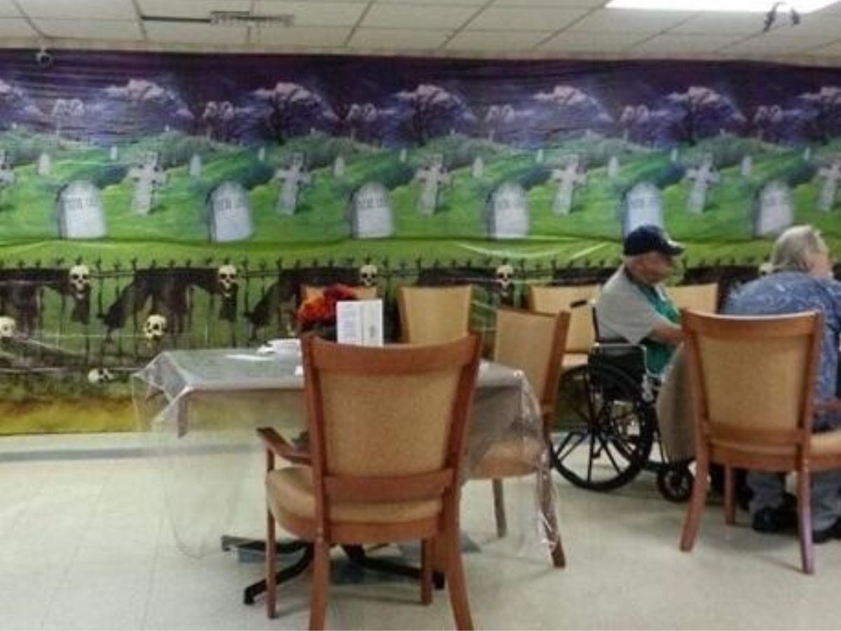 halloween decorations at old falks home