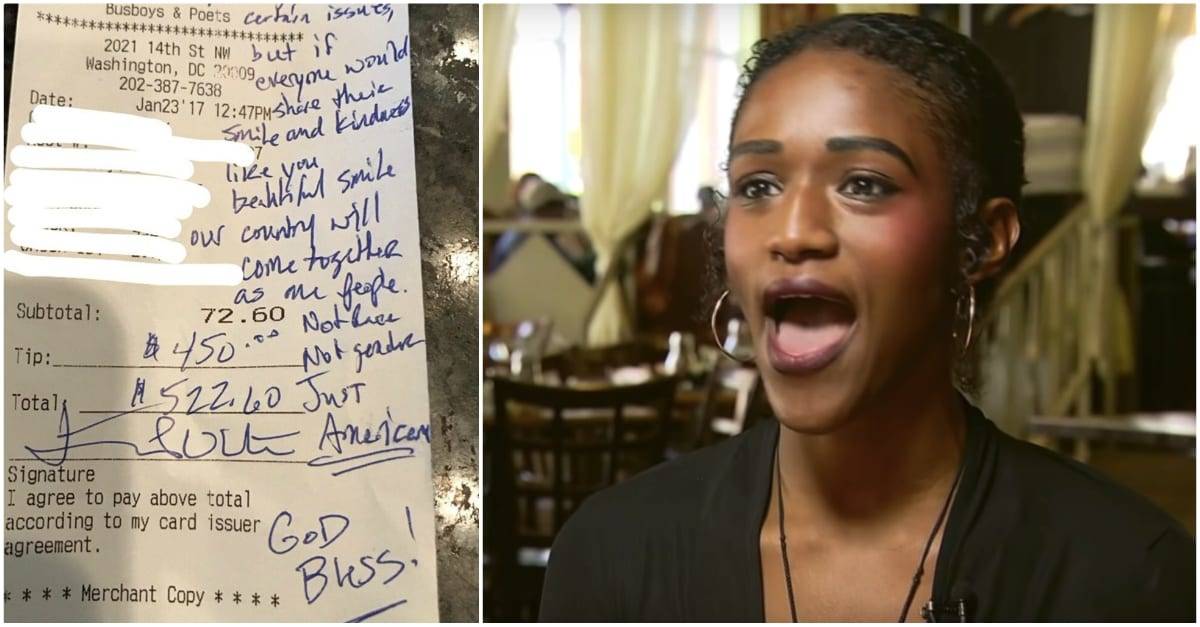 waitress gets a huge tip