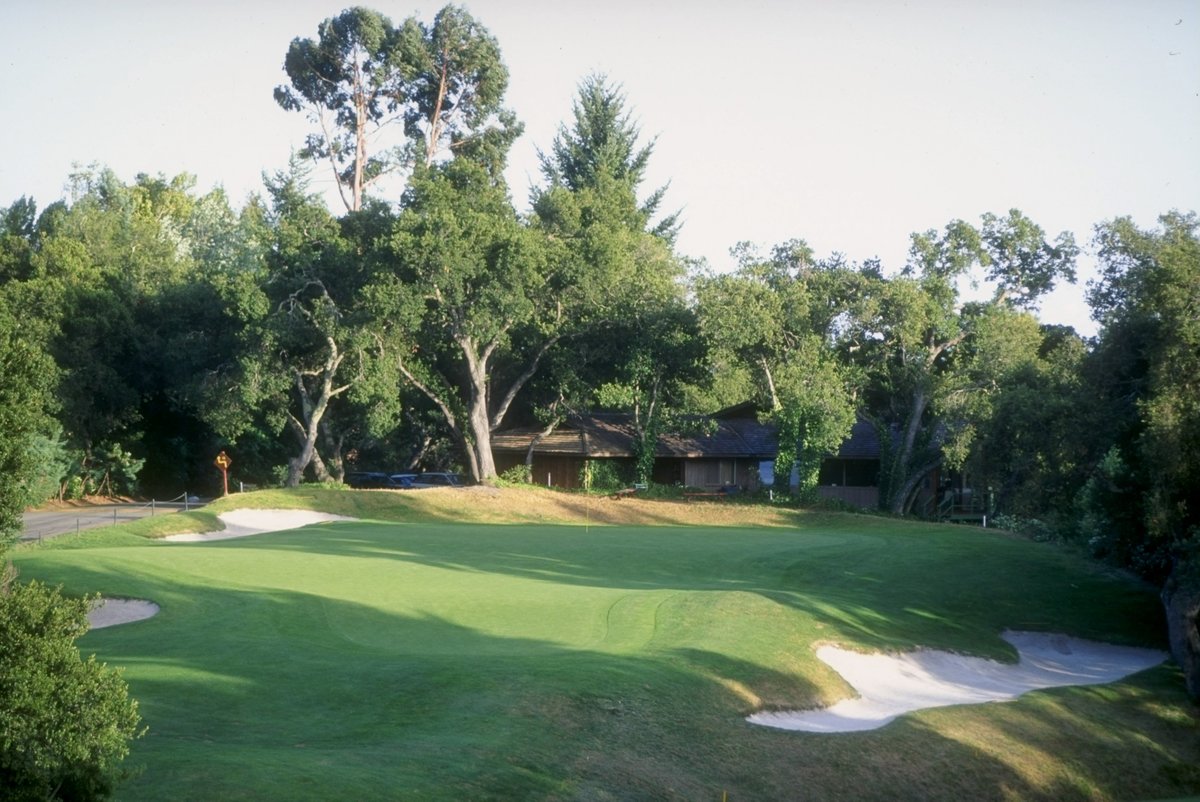 A general view of the 16th hole at the Pasatiempo Golf Course 