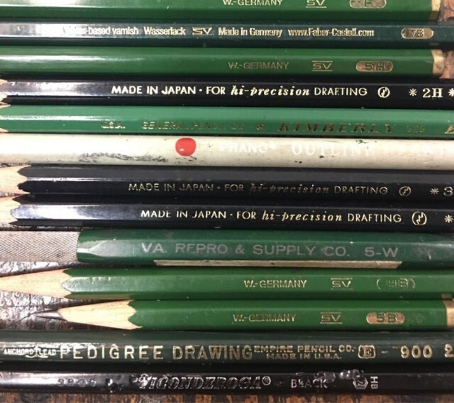 really old pencils, some were made in West Germany 