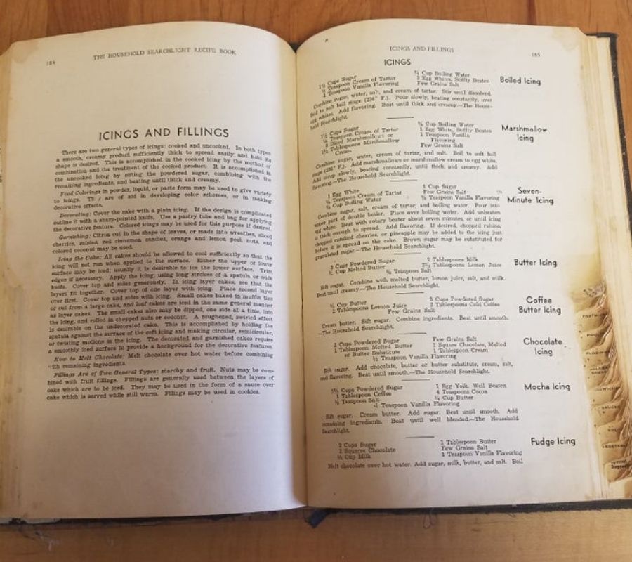 a cookbook that has been in the same family for generations 