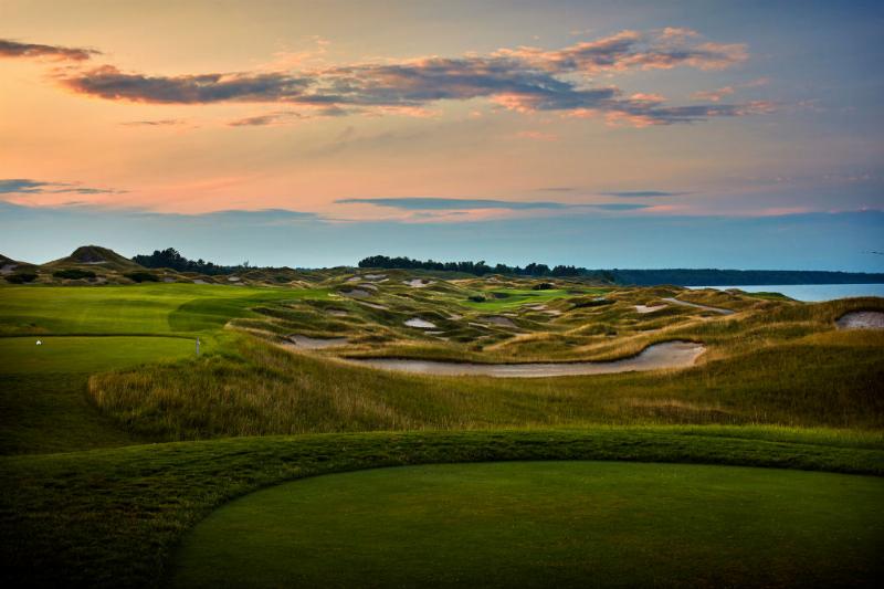 A view from the 11th hole of Whistling Straits Golf Course 