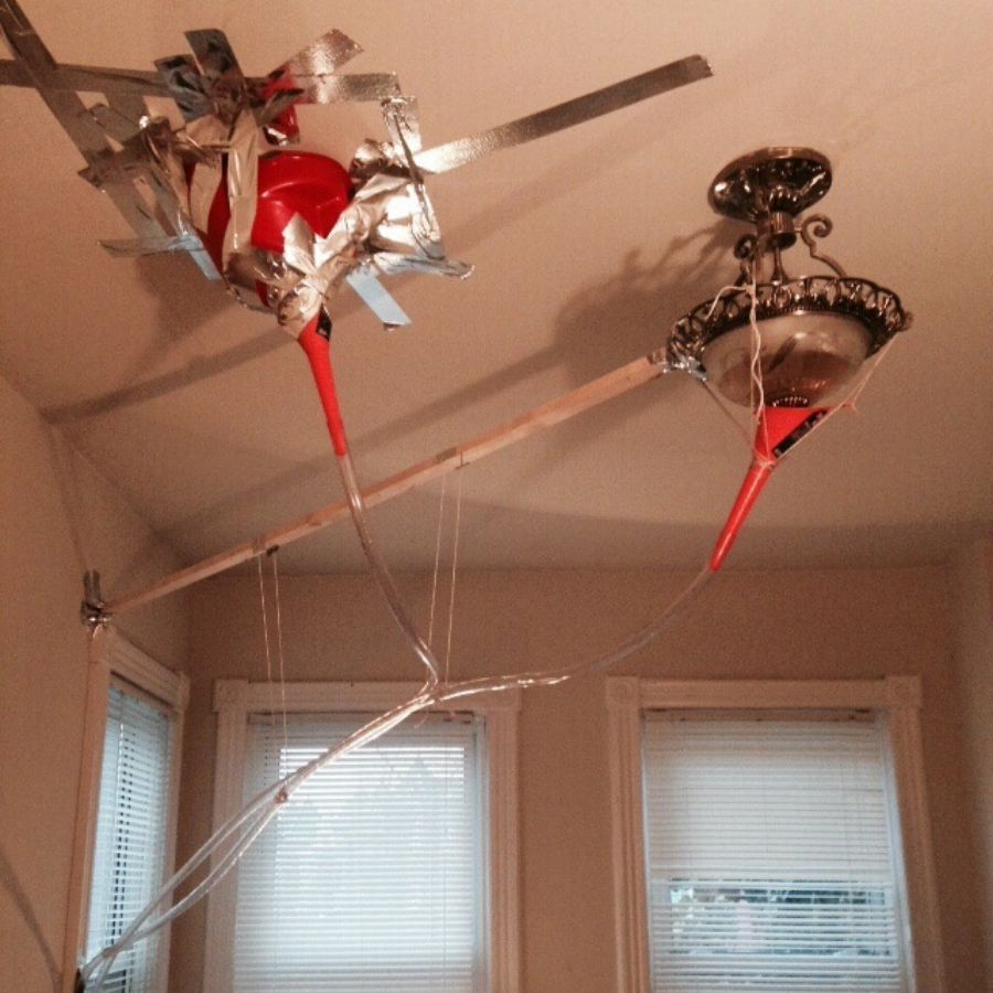 leaky ceiling fix from the landlord