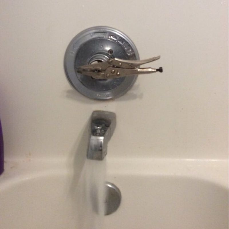 tap handle that was fixed with wrench