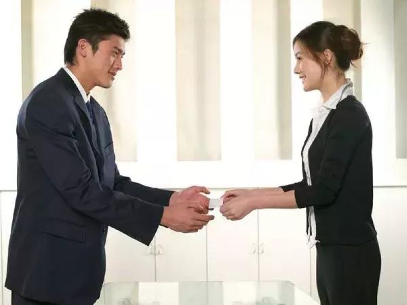 Use Two Hands To Accept  Business Cards