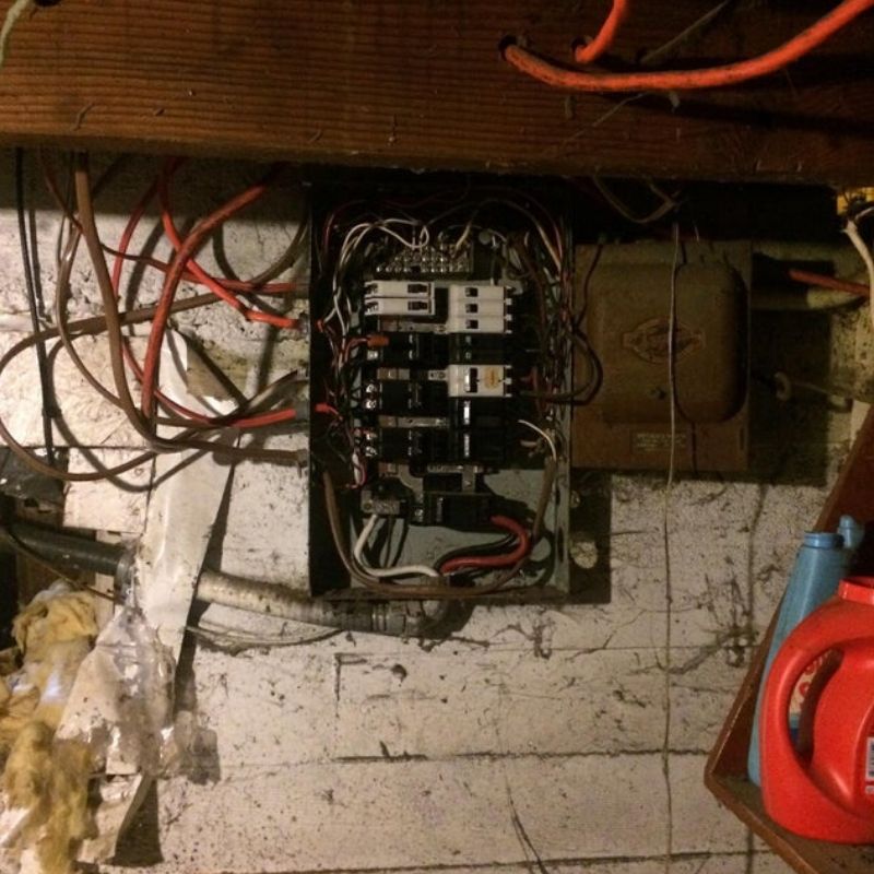 wires on wires of an electric box