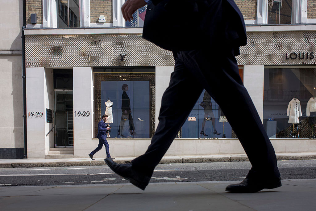 Man walking down the street 