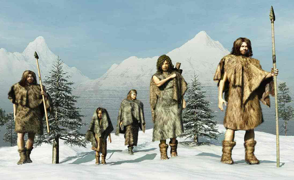 Early humans in furs 