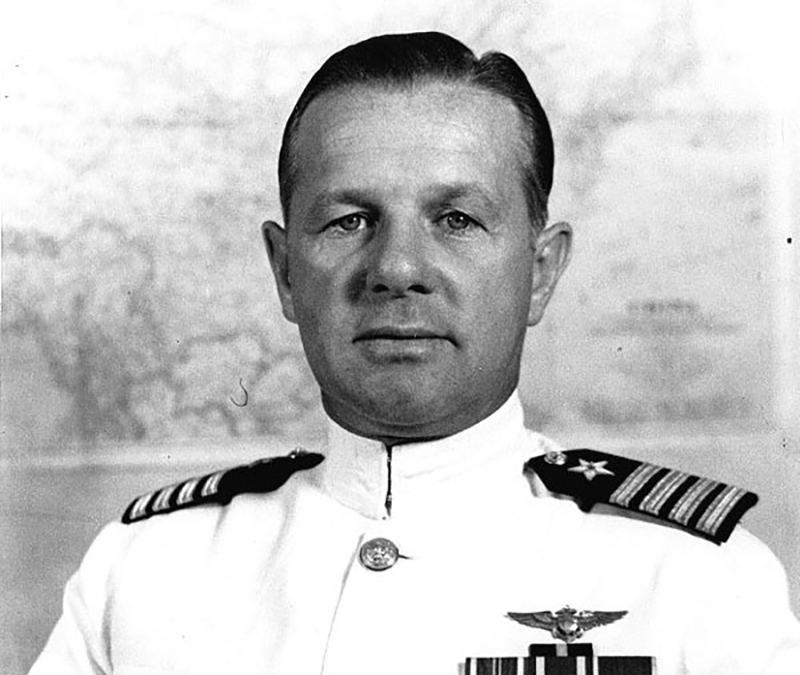 General Wade McClusky poses for a portrait in the 1940s.