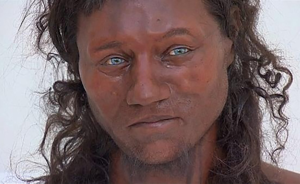 Early human with blue eyes 