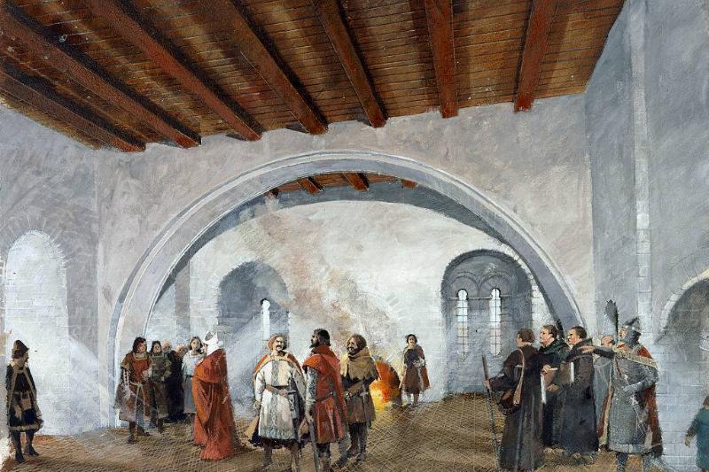 Men in a castle 