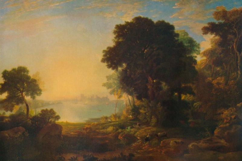 Sunrise with trees
