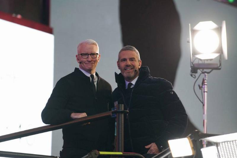 andy cohen and cooper in times square