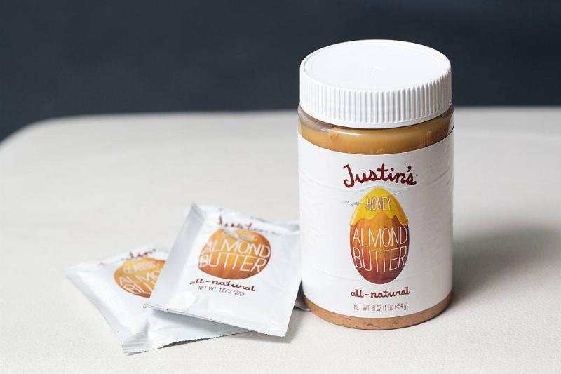 jar of organic almond butter
