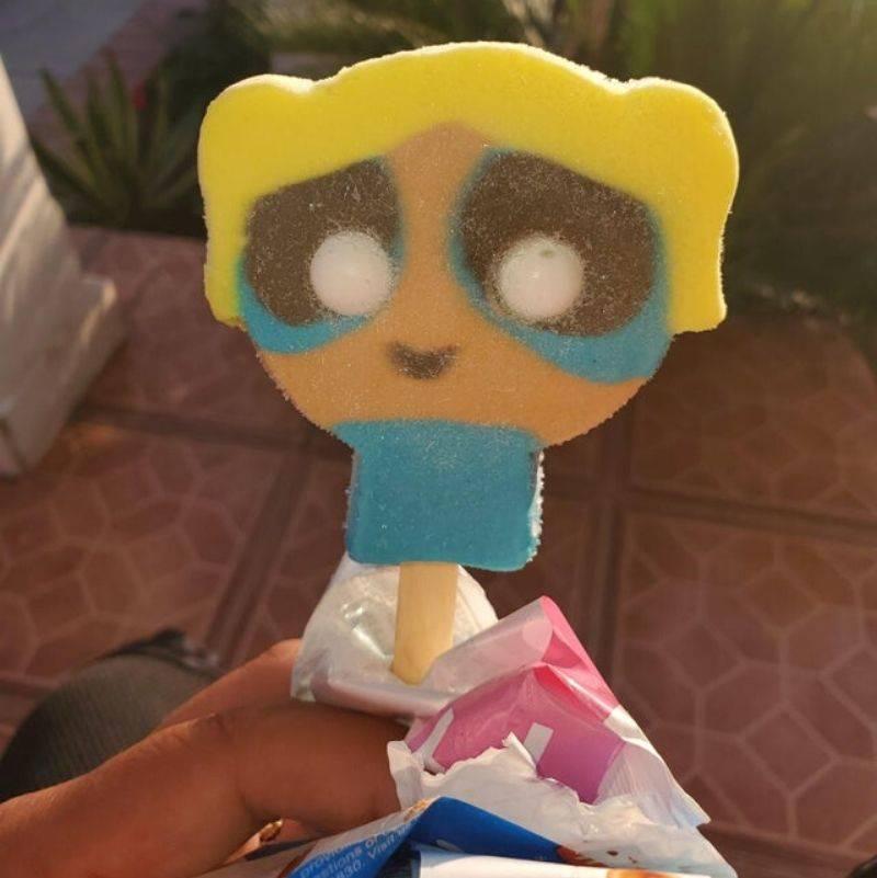a Powerpuff girl popsicle that looks right