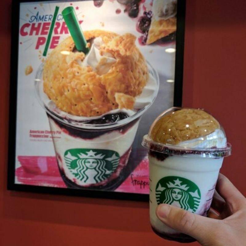 a cherry pie frap that actually looks like the picture