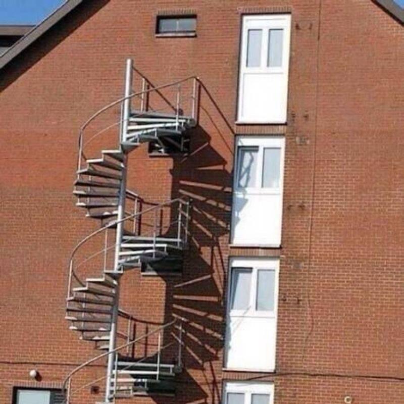 misplaced stairs for emergencies