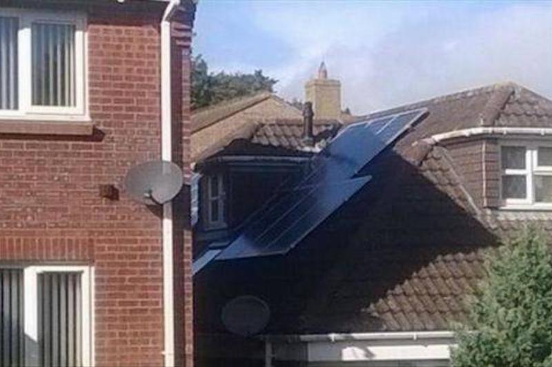 solar panels in the shade