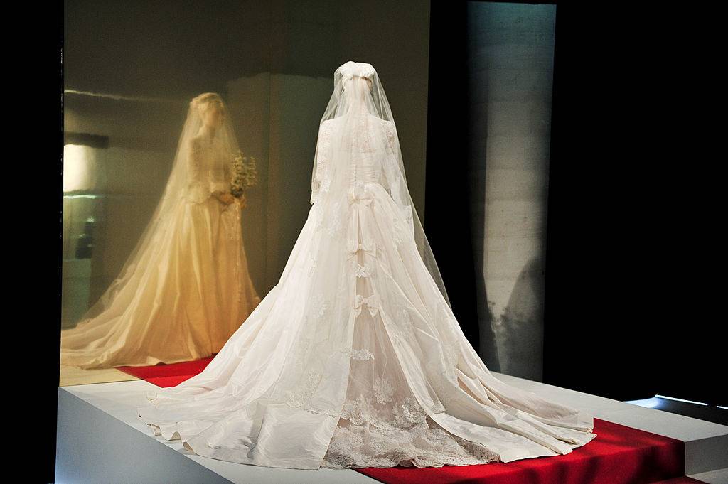 Grace Kelly's wedding dress on display