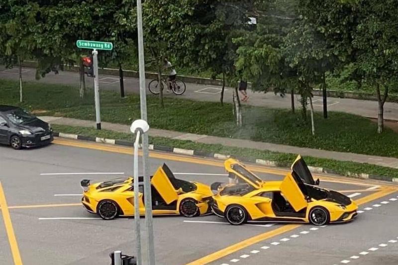 expensive cars crashed into each other