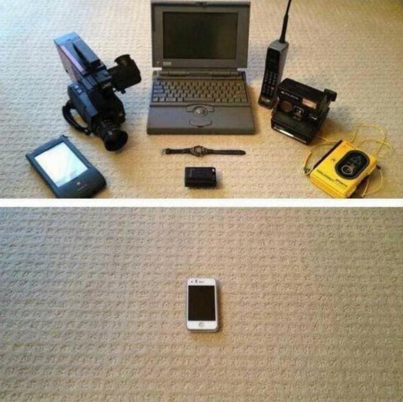 iphone compared to technology in 1990