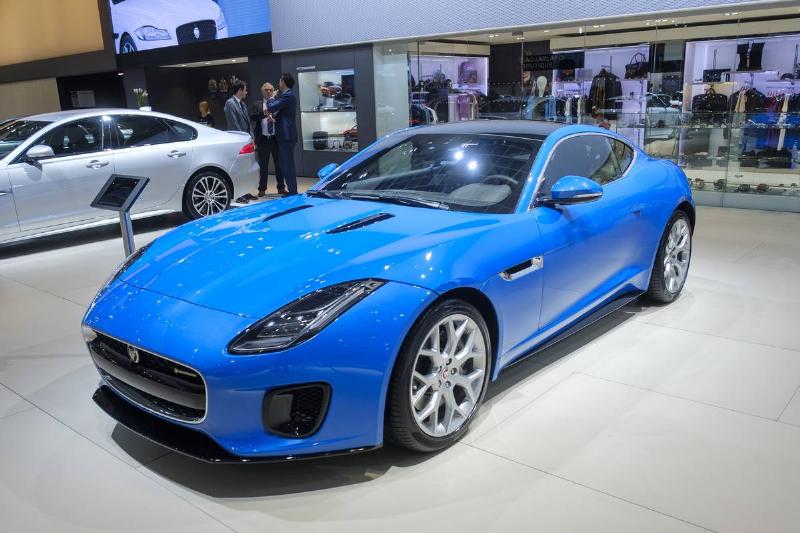 The Jaguar F-Type is on display at the Brussels Expo.