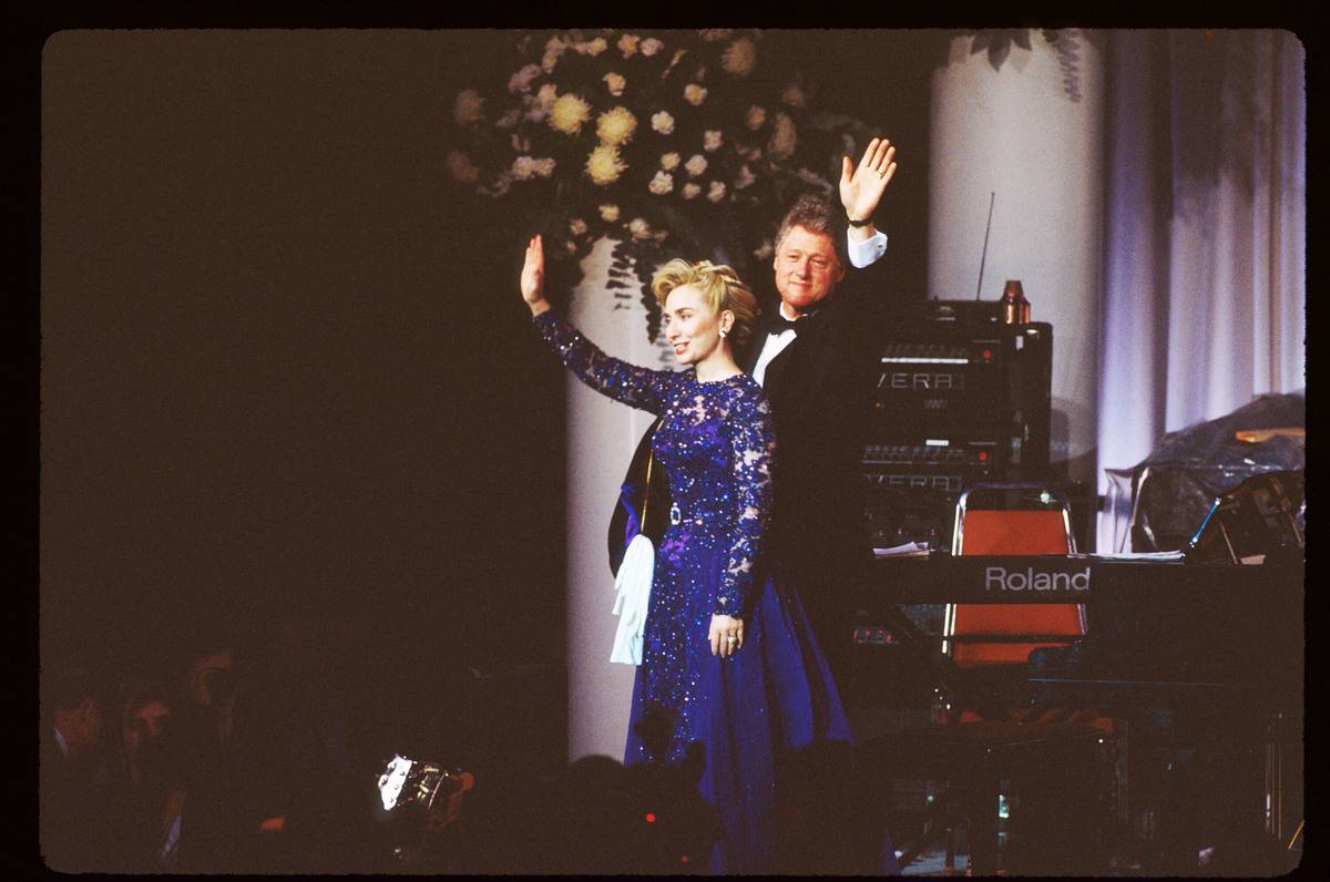 Bill Clinton twirls his wife Hillary at the 1993 inaugural ball.