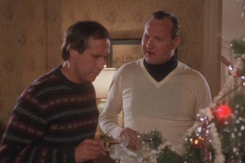 Cousin Eddie and Clark Griswold appear in Christmas Vacation.