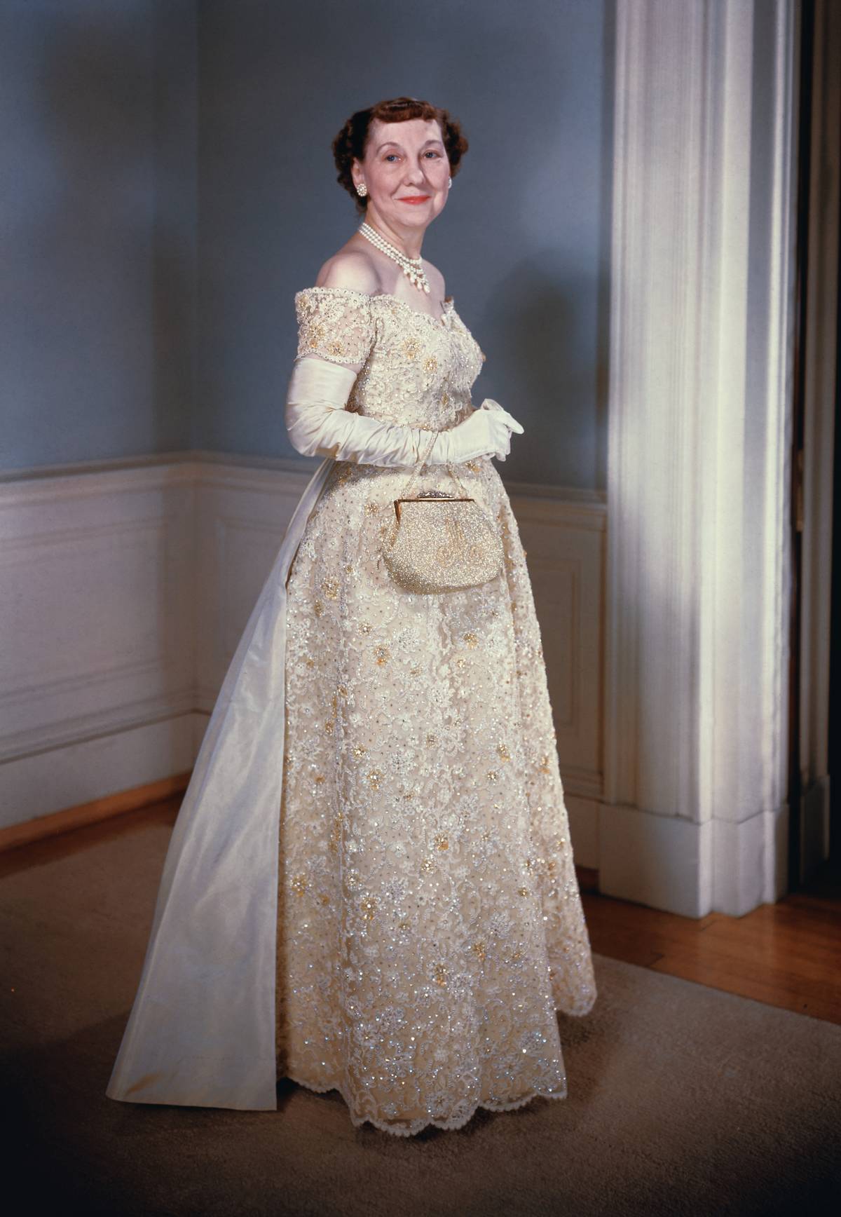 Mamie Eisenhower's Second Inaugural Gown Had Crystals