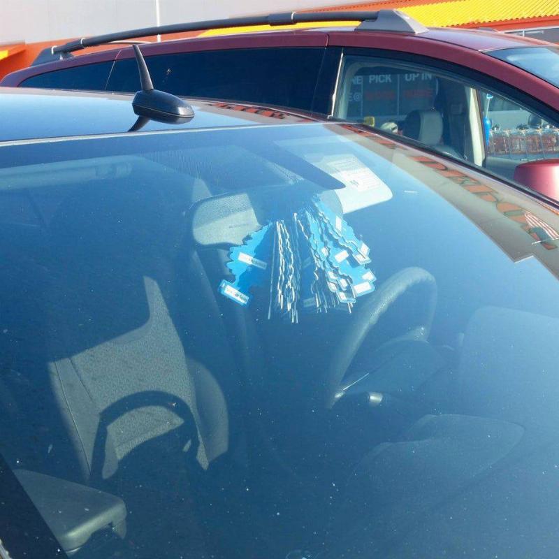 lots of air fresheners in car