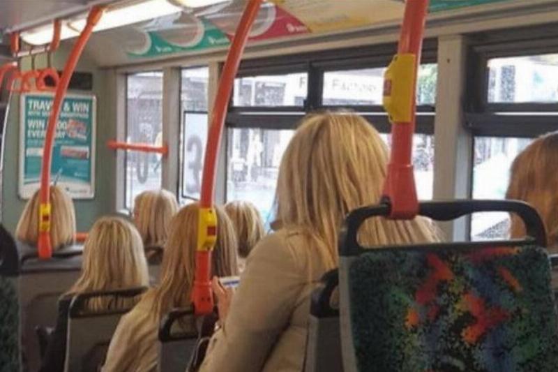 blonde people on bus