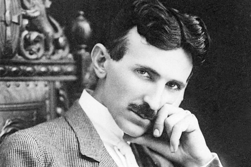 nikola tesla black and white portrait