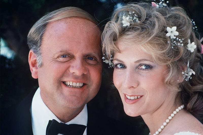 betty buckley in a wedding outfit with dick van patten