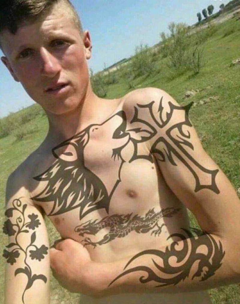 poorly photoshopping tattoos onto body 