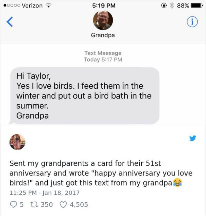 text from grandpa who misunderstood 