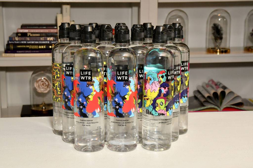 A view of LIFEWTR bottles