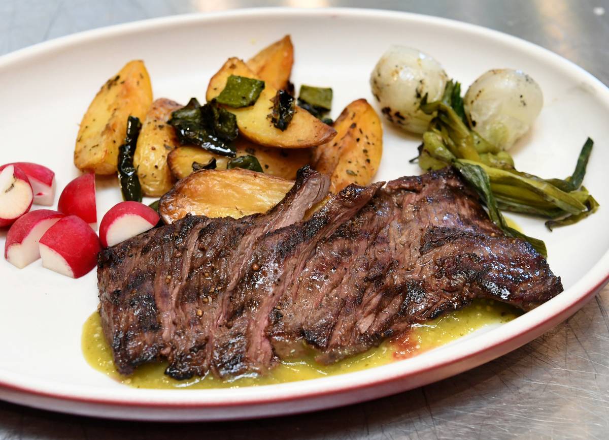 A Carne Asada entrée is photographed at Cielito Cocina Mexicana in Danville, Calif., on Wednesday, June 12, 2019.